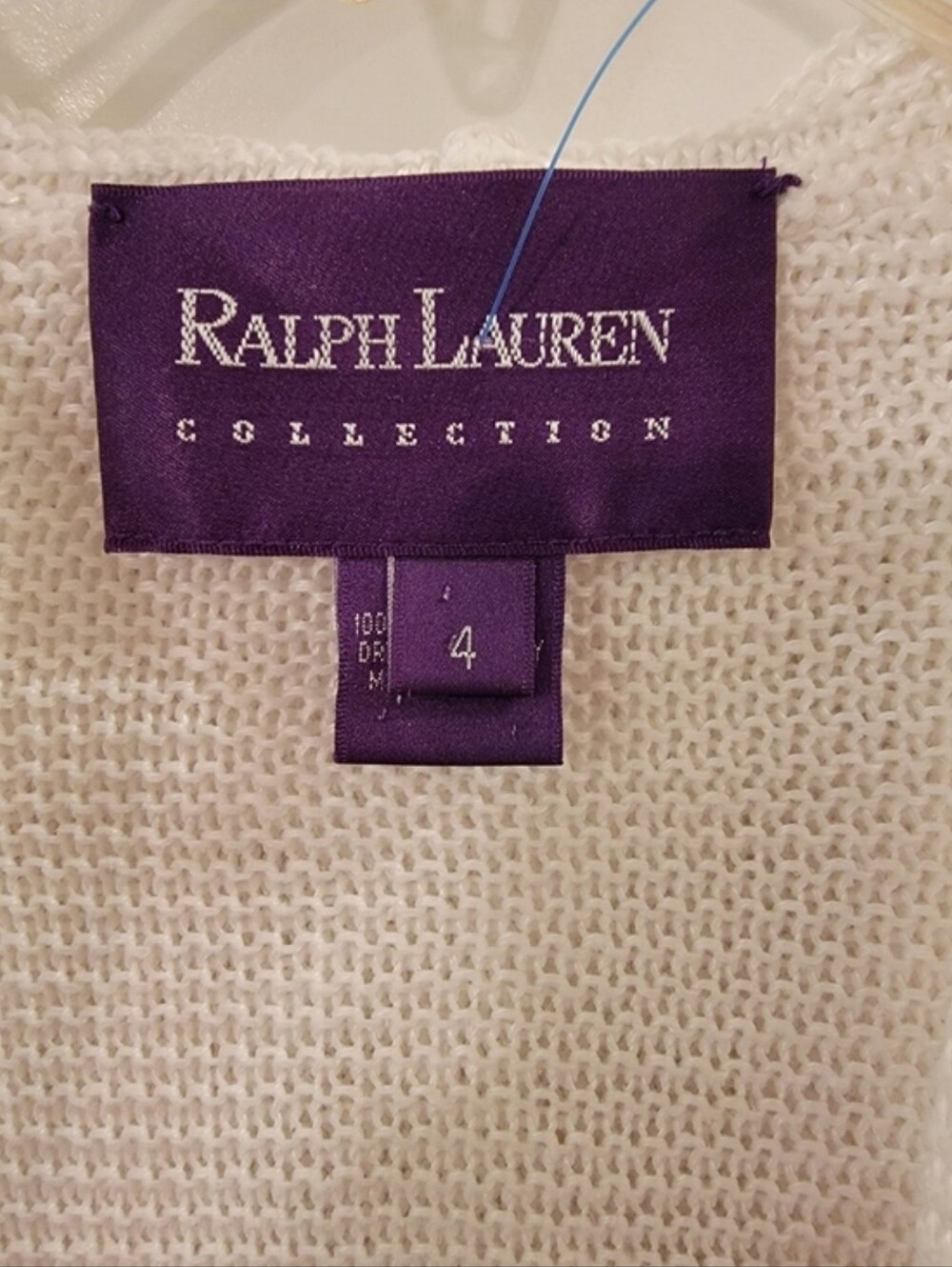 Ralph Lauren Purple Label 100% Linen Cropped Hooded Cardigan Size 4 Made in USA - Picture 5 of 16